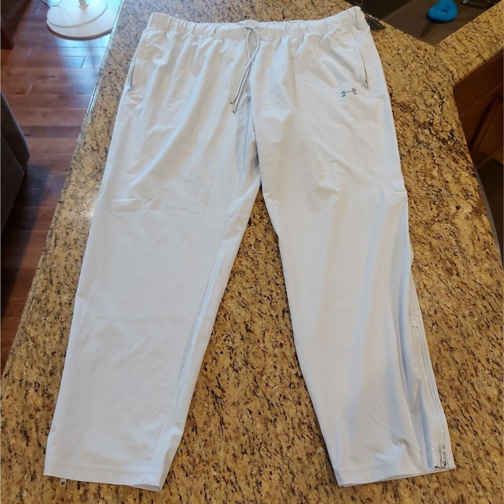 Under Armour Men's Squad 3.0 Warmup Pants Size 3XL Gray NWT MSRP $60 Zip Ankle